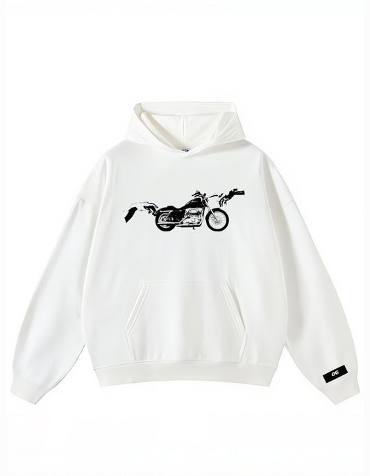 White Ride Hoodie